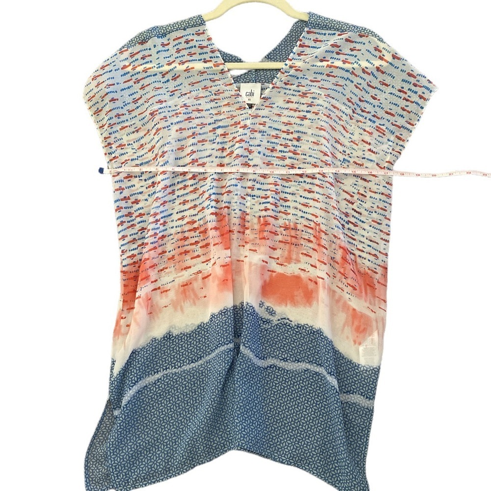 ♥️ CAbi Cap Sleeve Poly Blouse